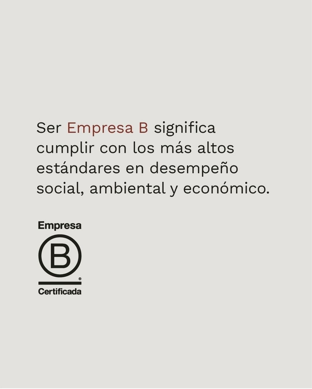 Somos Empresa B Certificada